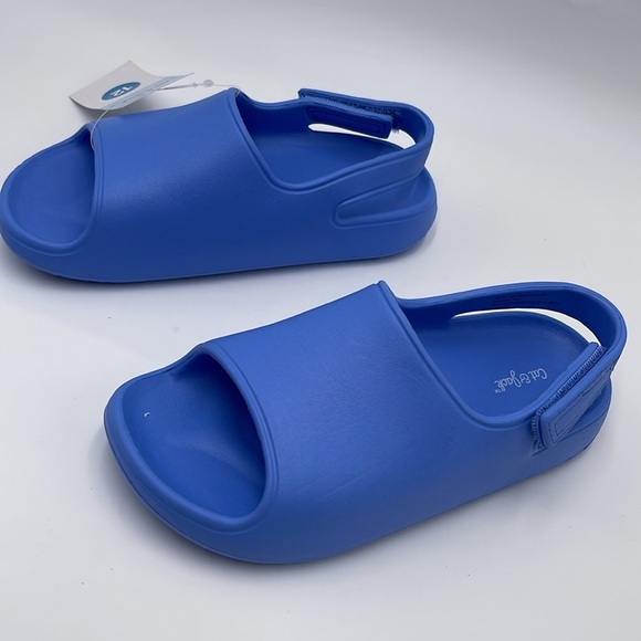 NWT Cat & Jack Toddler Footbed Slip-On Sandals - Blue Wynne, Size 12 - Picture 5 of 13